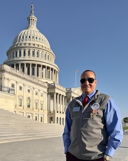 Edrys Leyva in front of the U.S. Capitol