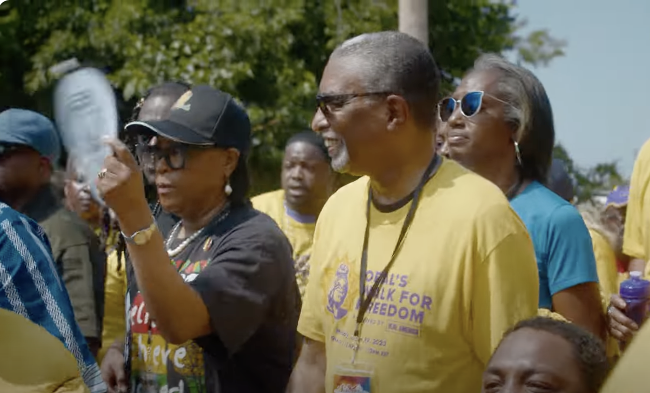 Dr. DeForest "Buster" Soaries participates in Opal Lee's Walk for Freedom