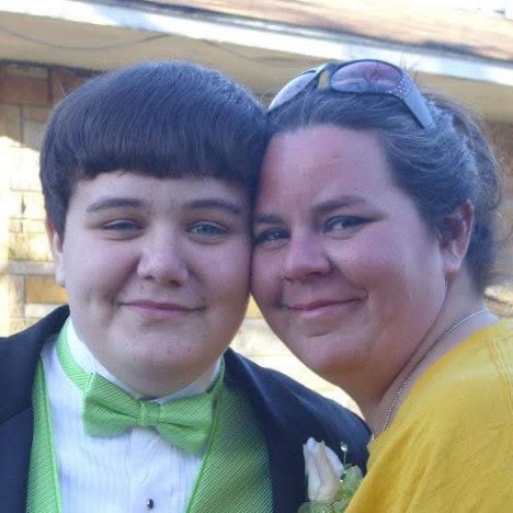 Christi Berrong-Barber pictured with her son Chance