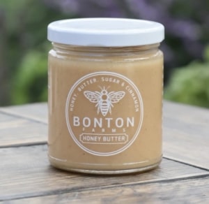 A jar of Bonton Farms Honey Butter