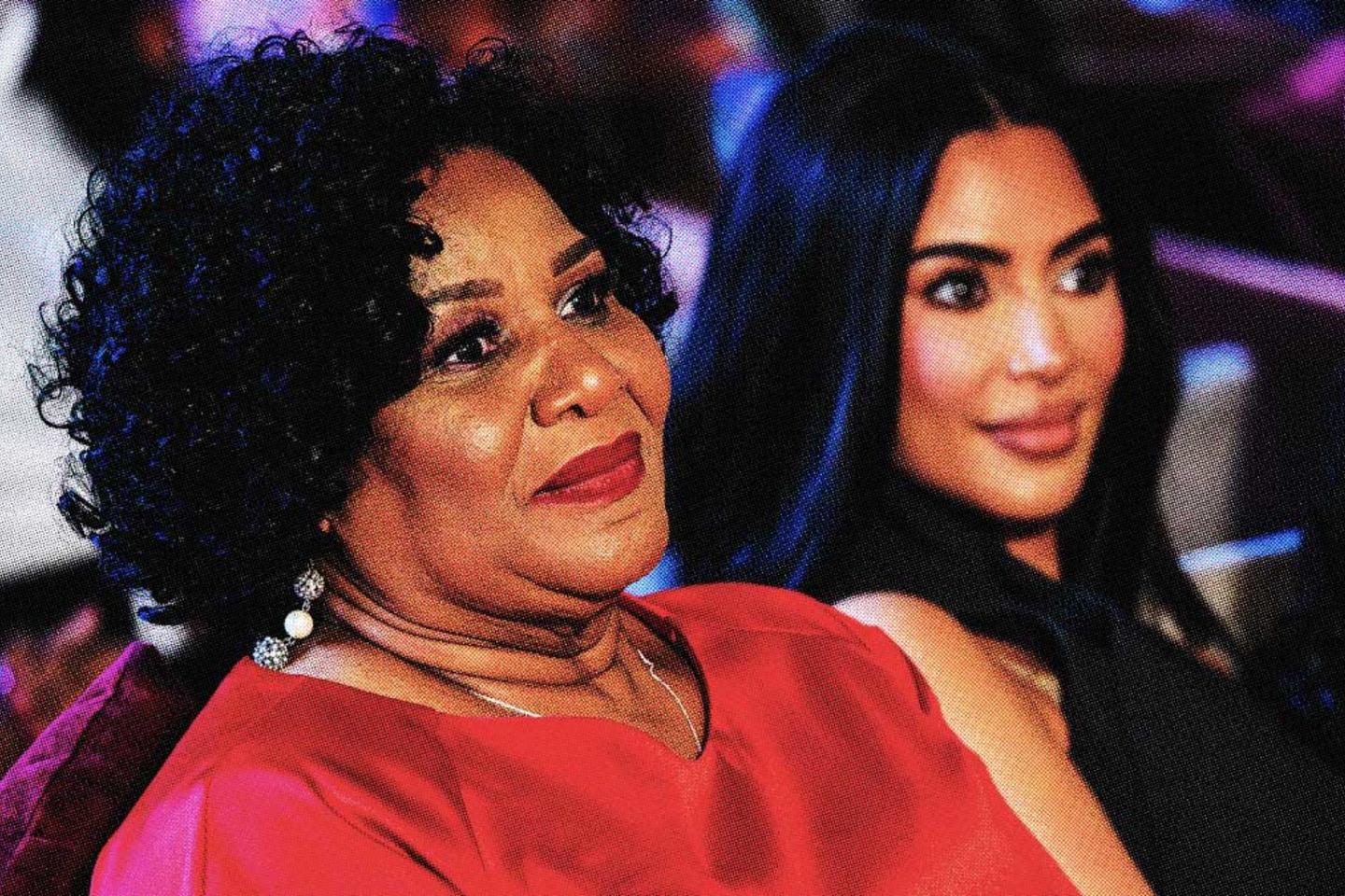 Alice Marie Johnson and Kim Kardashian seated next to each other