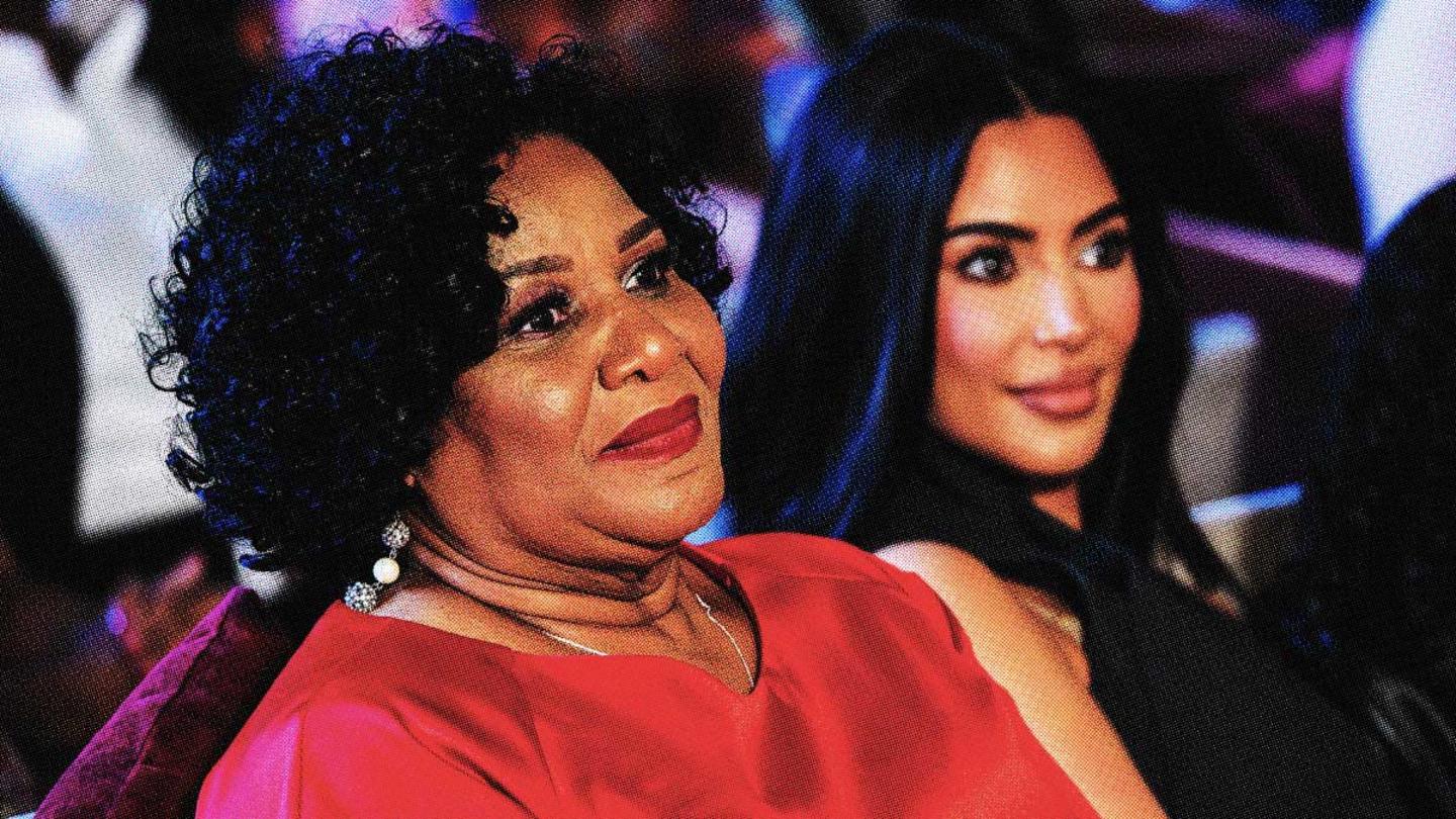 Alice Marie Johnson and Kim Kardashian seated next to each other
