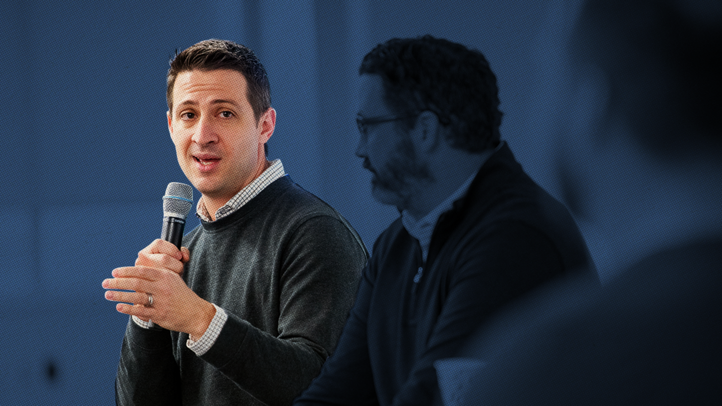 Evan Feinberg speaking on a panel.