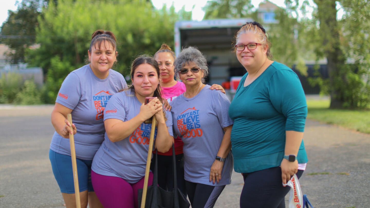 Community members posing for a group photo.