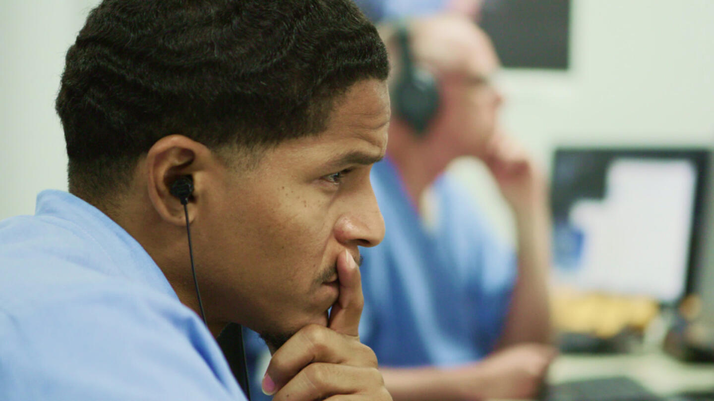 Man wearing headphones