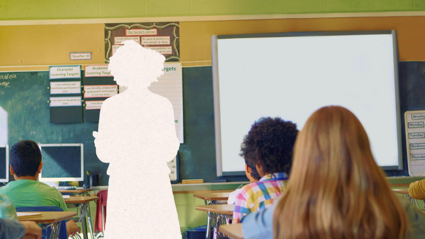 Students in a classroom.