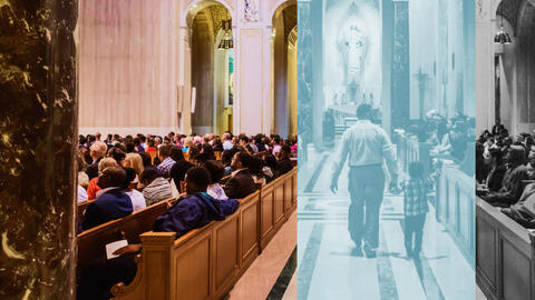 People in church.