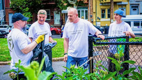 Travis Manion Foundation volunteers work on a project together.