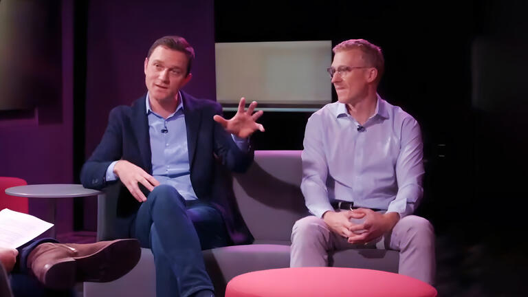 Stand Together CEO Brian Hooks and CTO Mark Johnson during an interview.