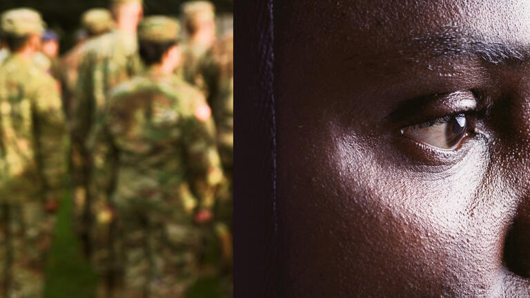 Close up photo of a person's face.