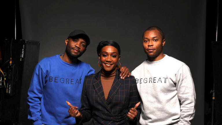 Tiffany Haddish poses with BeGreat Founders
