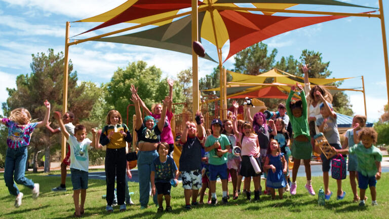 Group gathers at Bloom Academy, a self directed education school in Las Vegas