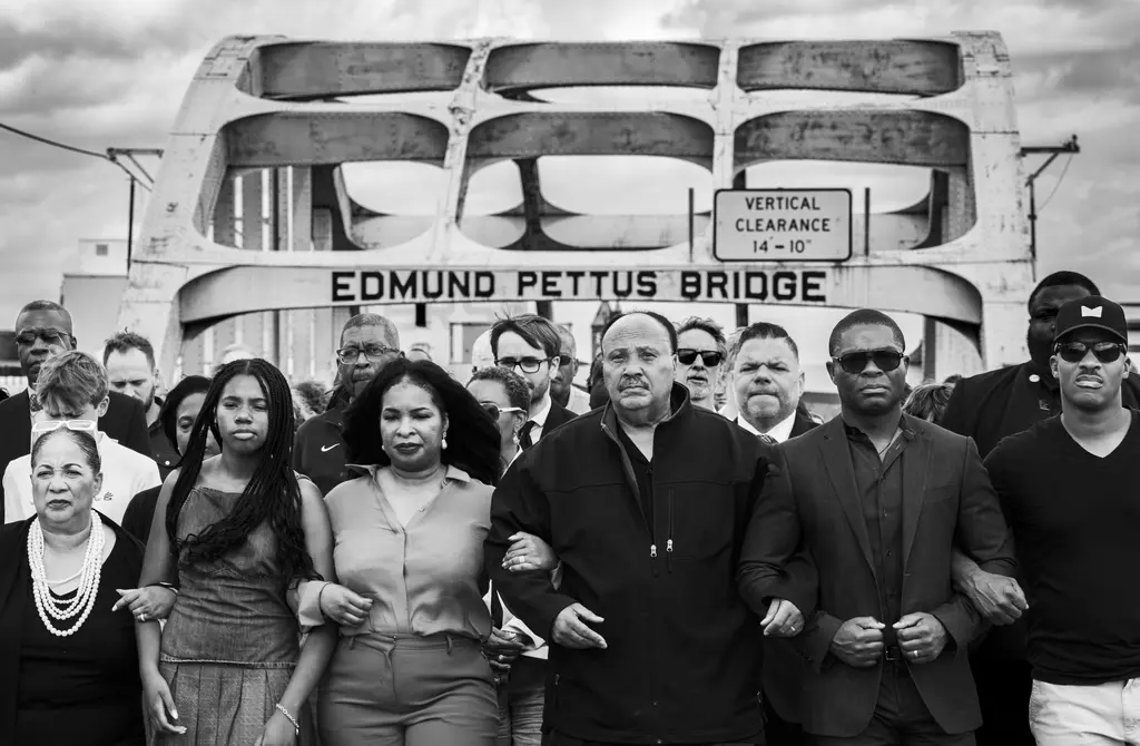 The Kings led participants across the Edmund Pettus Bridge.