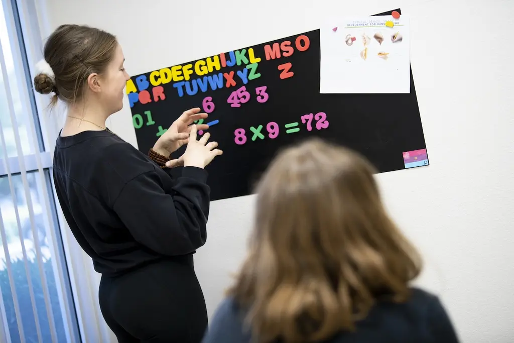 A math lesson at the National Microschooling Center in Las Vegas.