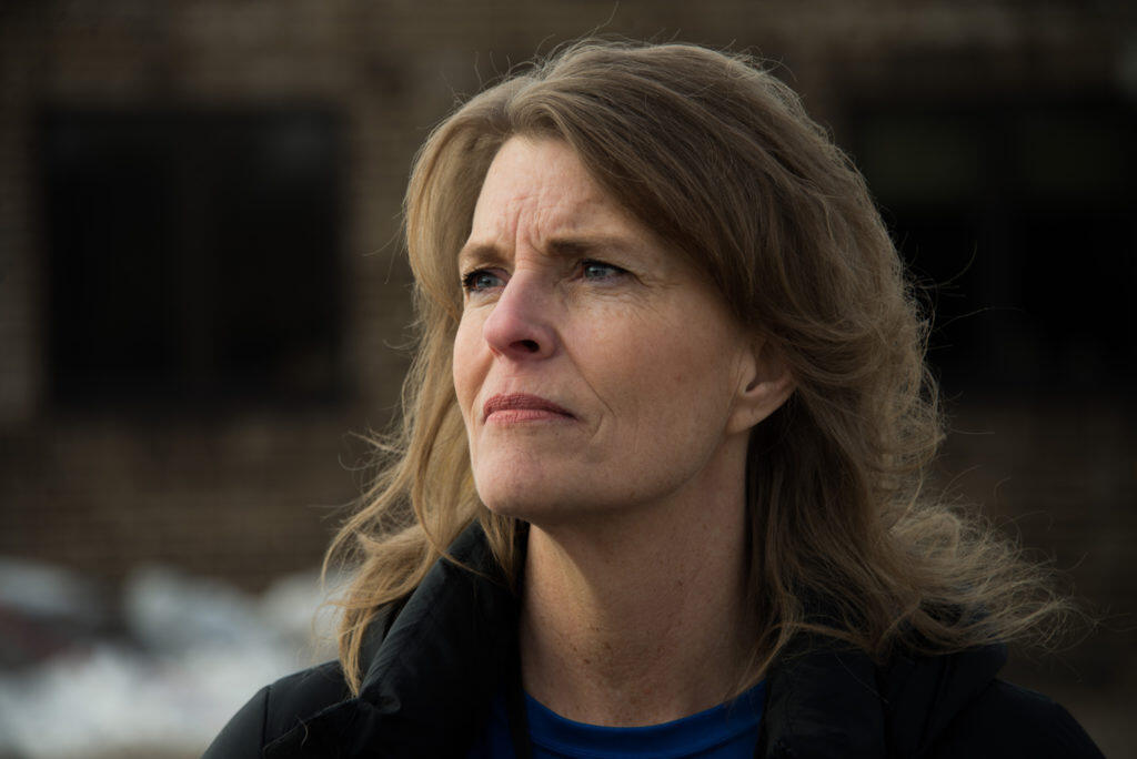 Warden Tracy Beltz looking into the distance