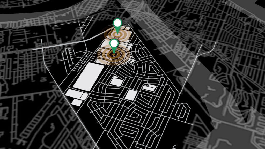 pins on a map