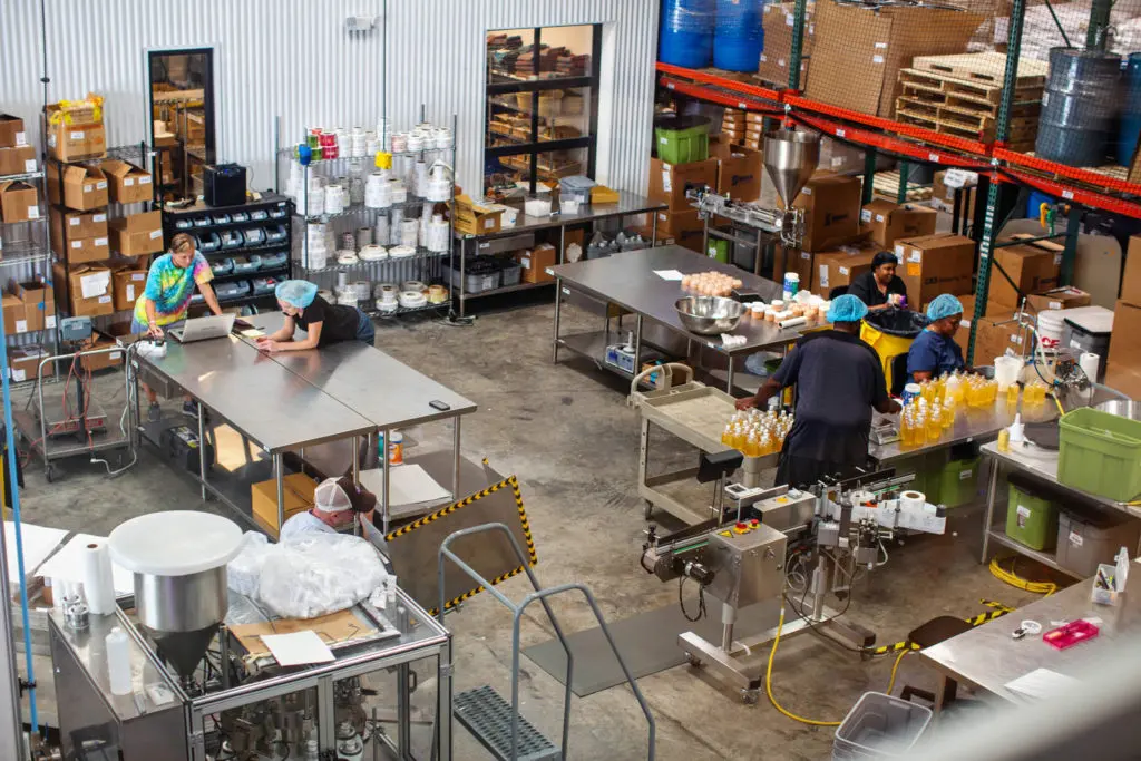 People working in a warehouse